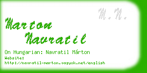 marton navratil business card