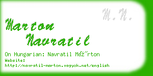 marton navratil business card